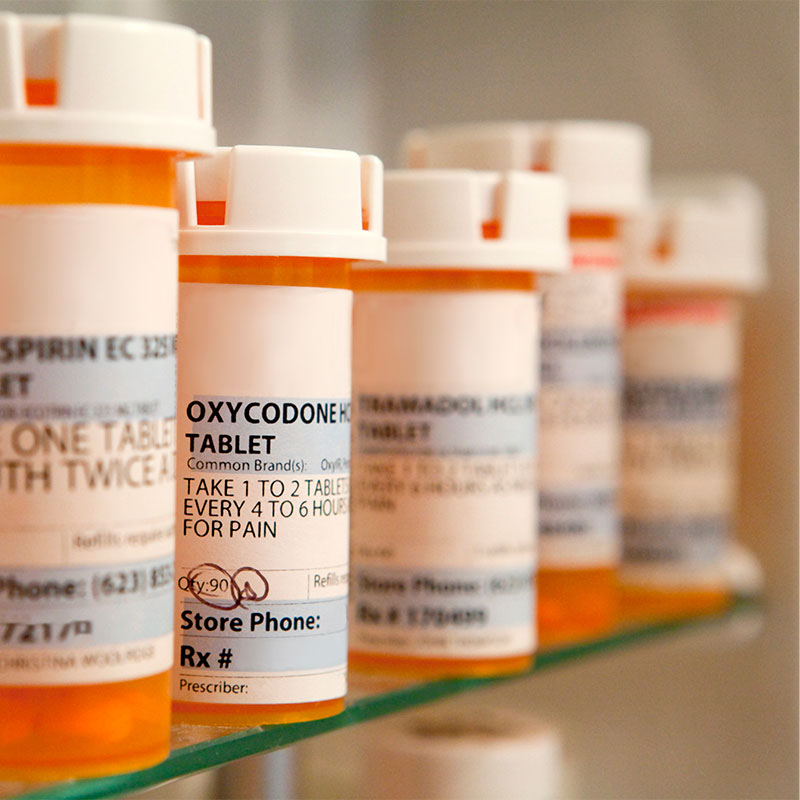 prescription drugs on a shelf